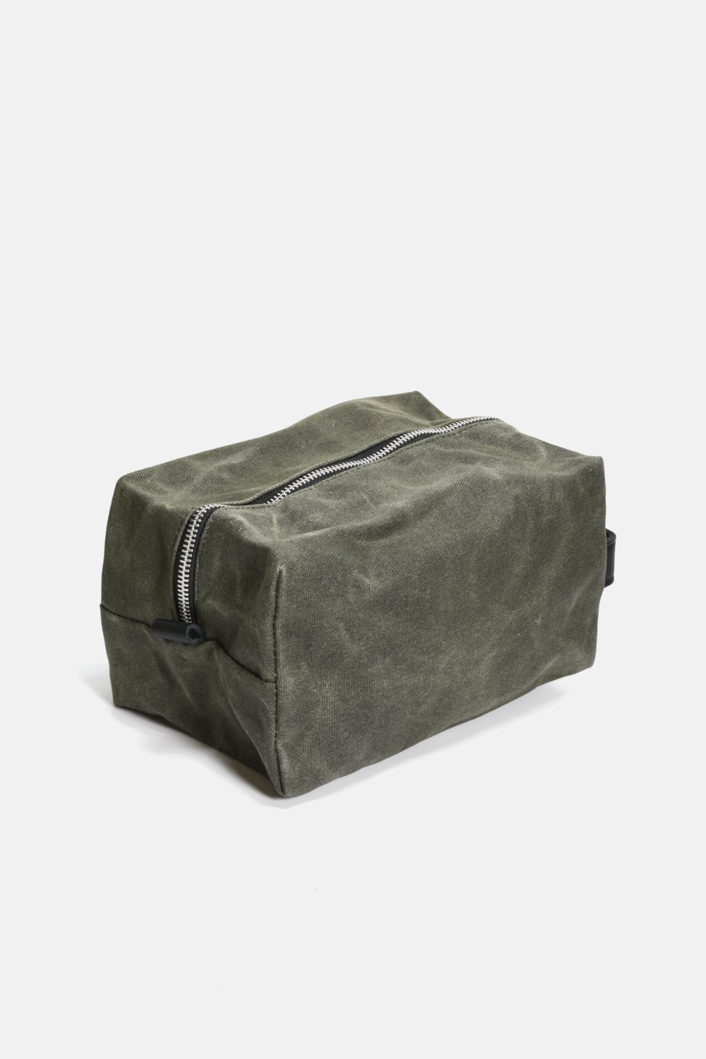 Waxed Cotton Dopp Kit: Dark Green