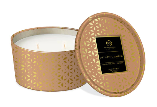 Alluring Amber Shimmer 12oz Candle Tin