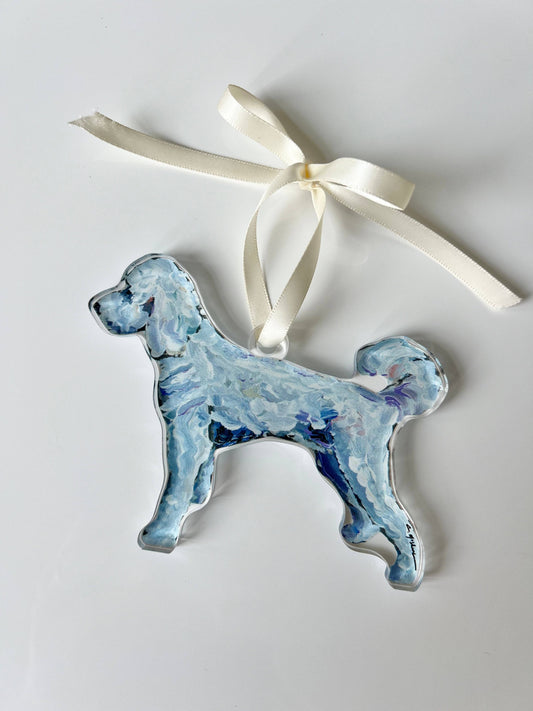 White Goldendoodle Ornament