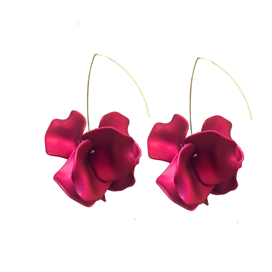 Matte Pink Air Bloom Earrings