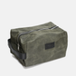 Waxed Cotton Dopp Kit: Dark Green