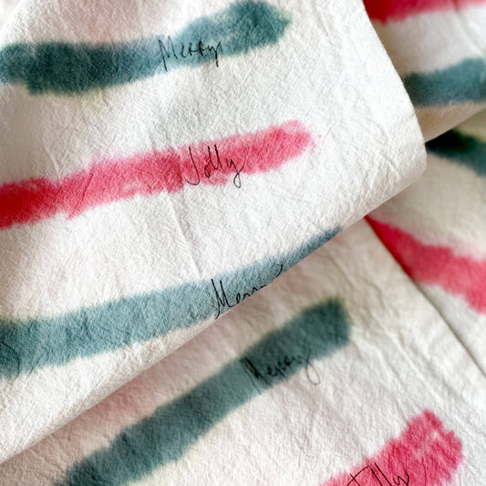 Holiday Hand-painted Tea Towel