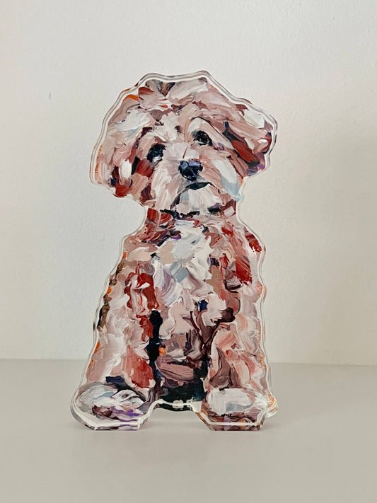 "Maltipoo Apricot" Acrylic Dog