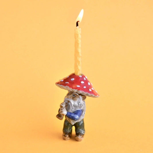 Mushroom GNOME Cake Topper