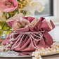 Velvet Jewelry Blossom Pouch: Rose