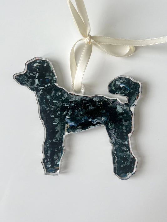 Black Poodle Ornament