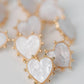 Gold Studded Valentines Heart Earrings