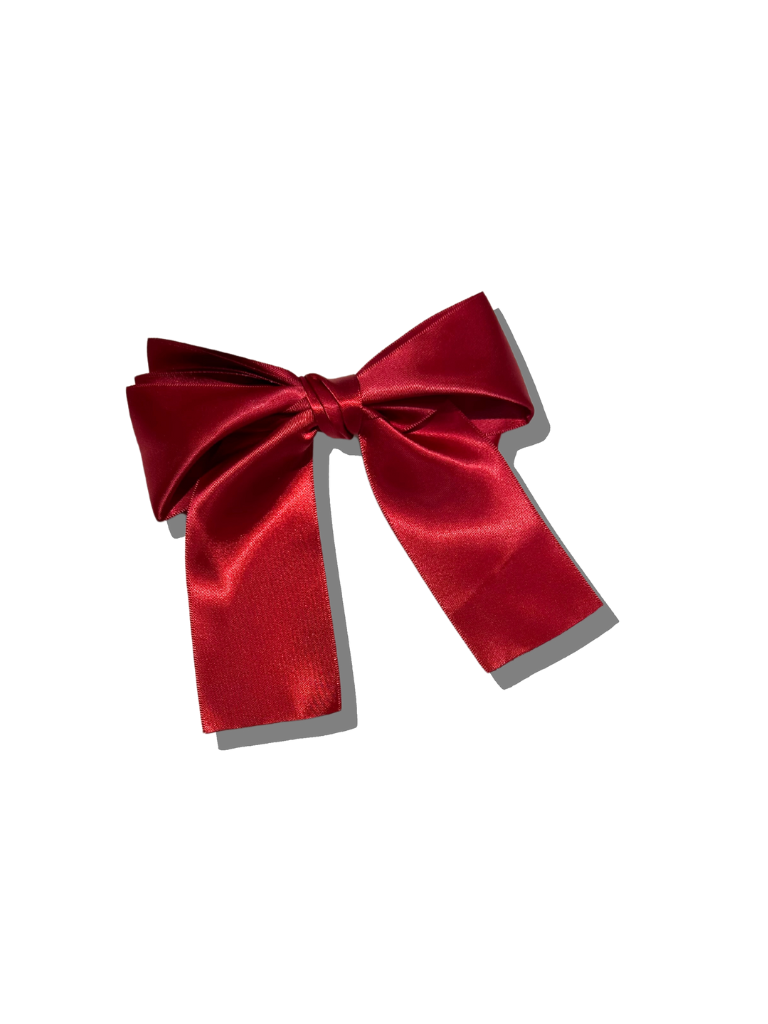 Handmade Satin Hair Bow Clip | Holiday Accessories