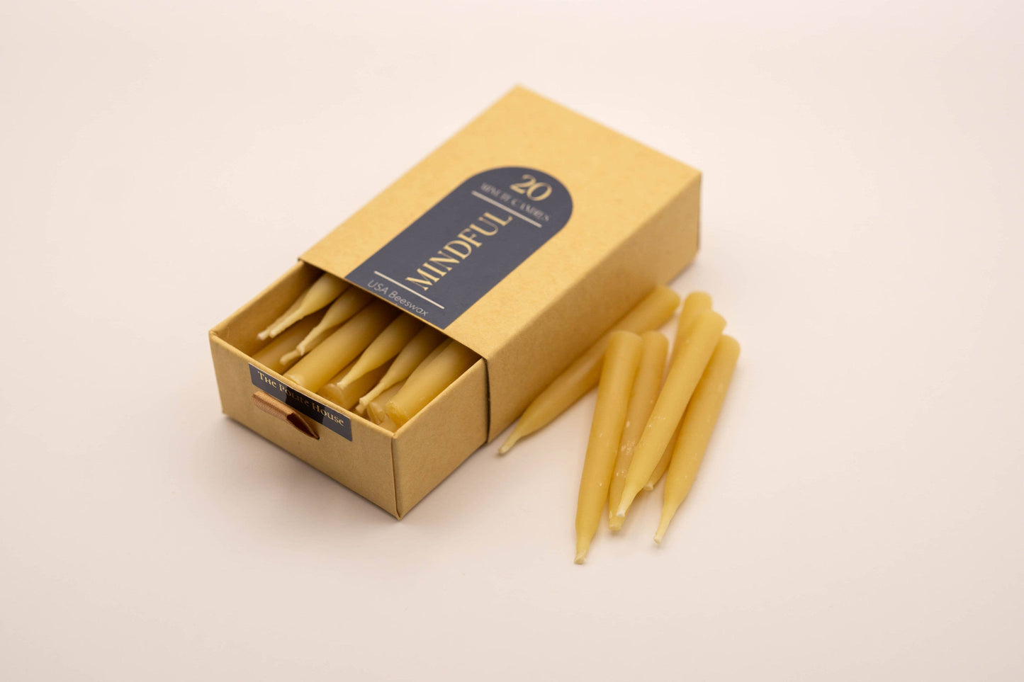 20-Minute Beeswax Candles: Refill Box, no holder: 20 Refill Candles- No Jar