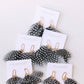 Spotted Feather Statement Tassel Earrings