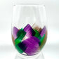 Mardi Gras | Stemless Wine Glasses