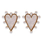 Pearl Studded Valentines Heart Earrings