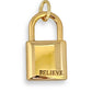 Believe Lock Pendant