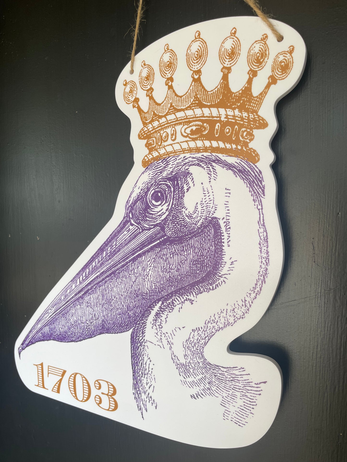 Queen Pelican Door Sign