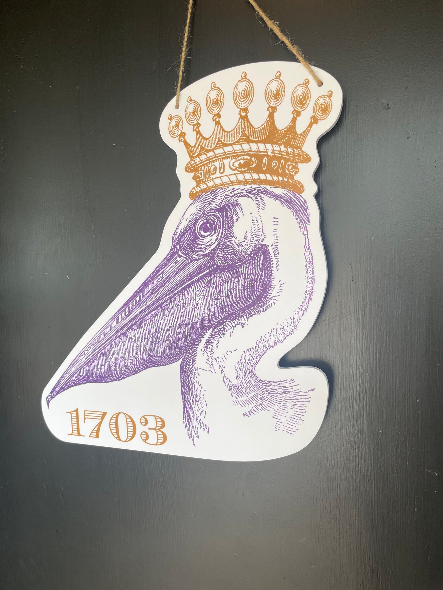 Queen Pelican Door Sign