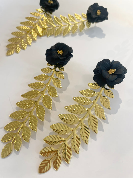 The Willa Statement Earrings- Midnight