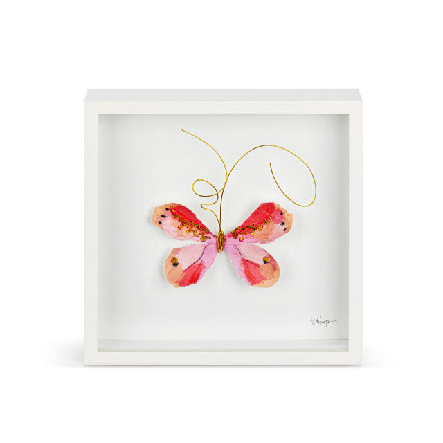 Pink Butterfly 10" Wall Art