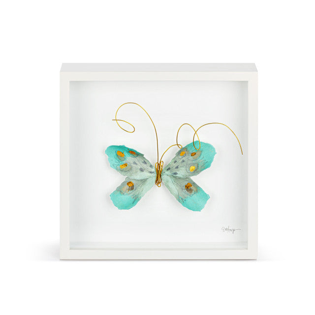 Turquoise & Gold 10" Wall Art