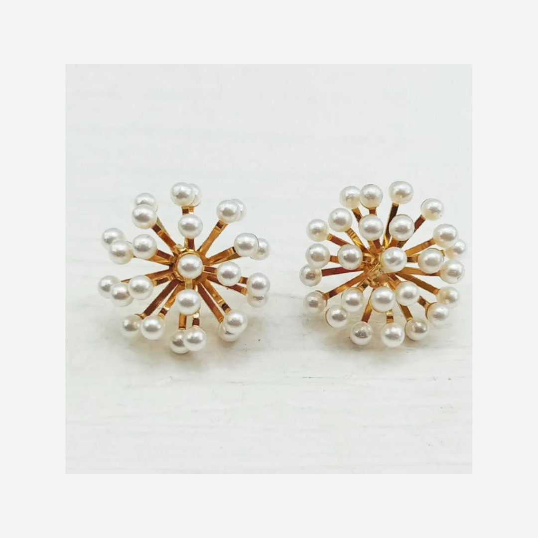 Pearl Blossom Stud Earring