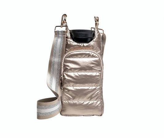Gold HydroBag with Striped Strap