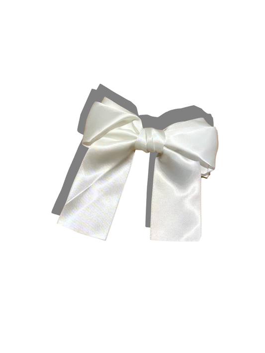 Handmade Satin Hair Bow Clip | Holiday Accessories