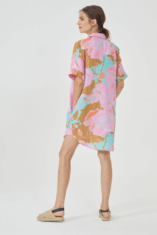 Alba Shirt Dress - Aquarela: S/M