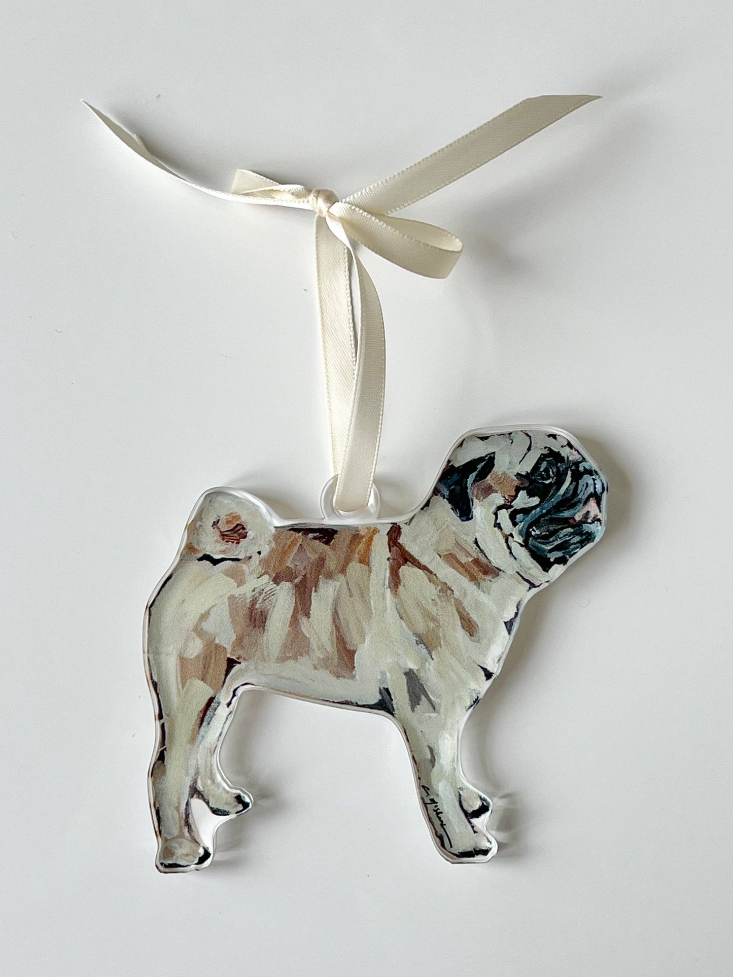 Pug Fawn Ornament