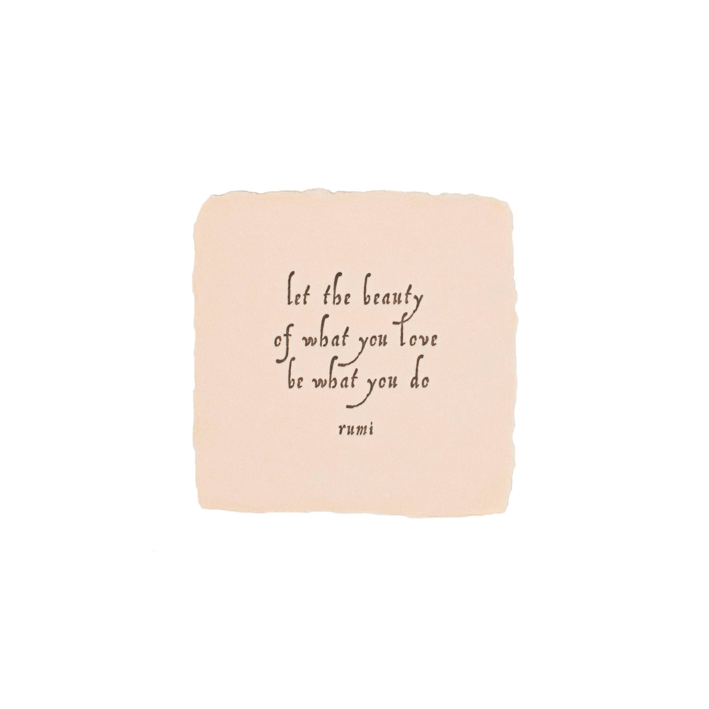 Rumi Quote Handmade Paper Enclosure Card