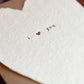 I Love You  Handmade Paper Heart Card