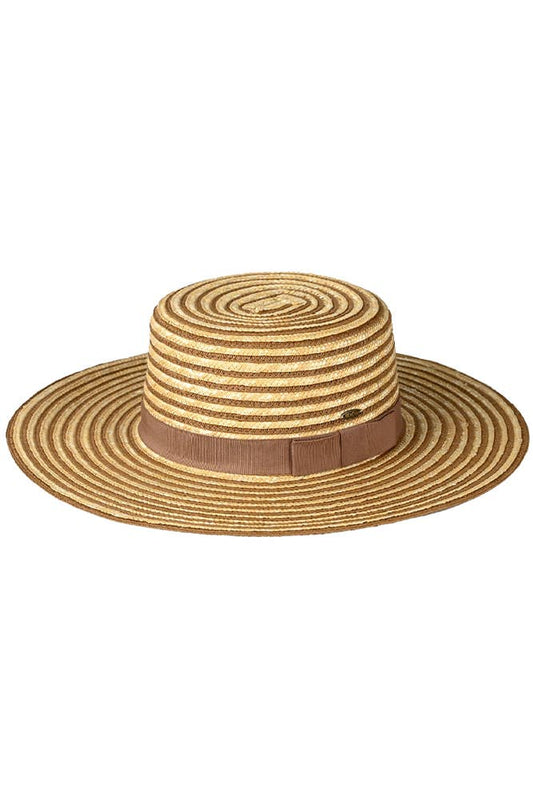 Stripe Boater Sun Hat