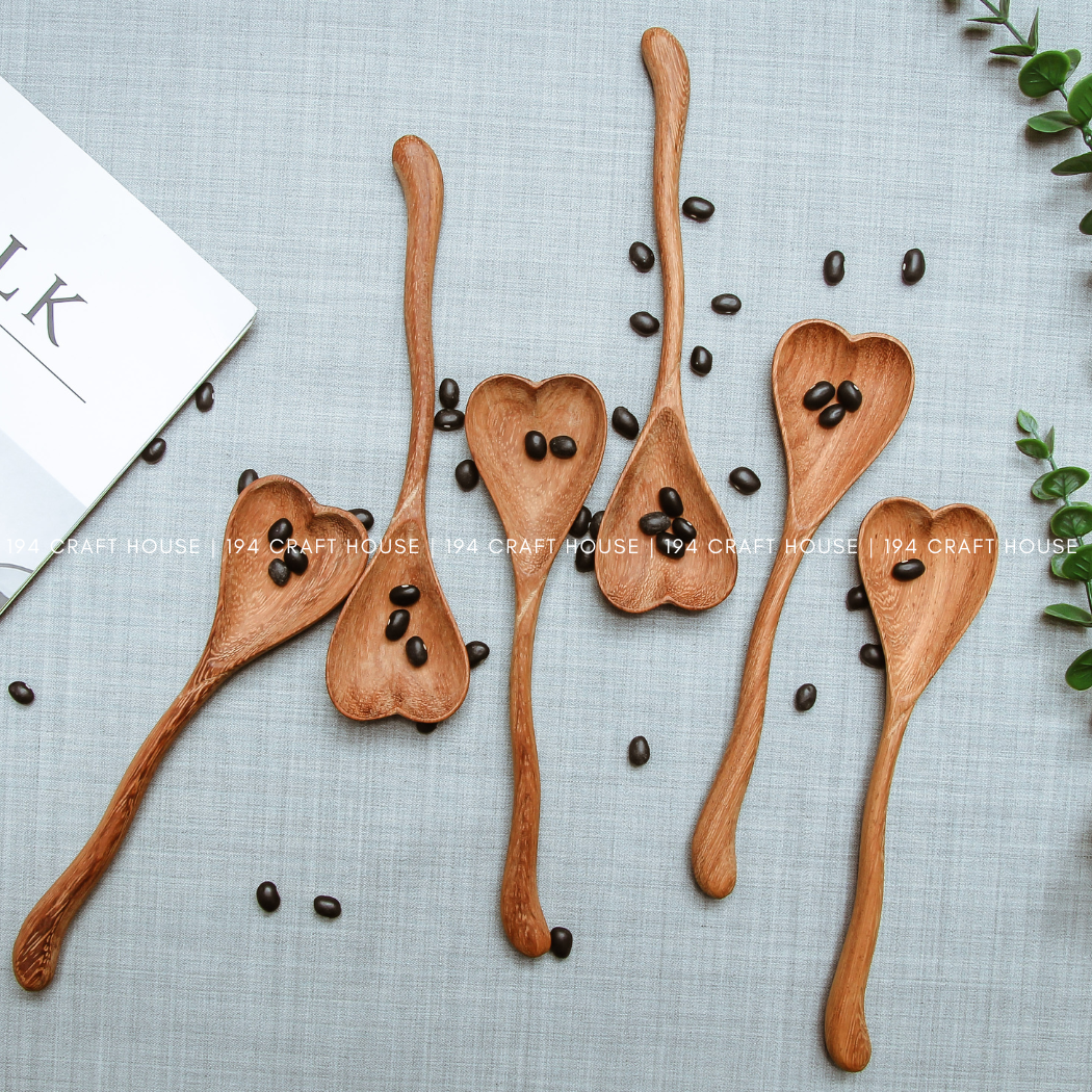 Wiggly Heart-Shaped Wooden Spoon