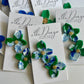 Green and Blue Marbled Magnolia Studs