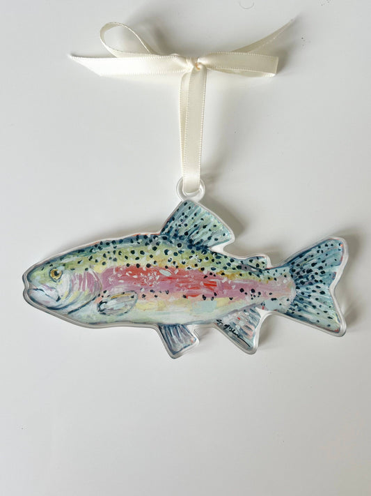 Chasing Rainbows Trout Ornament