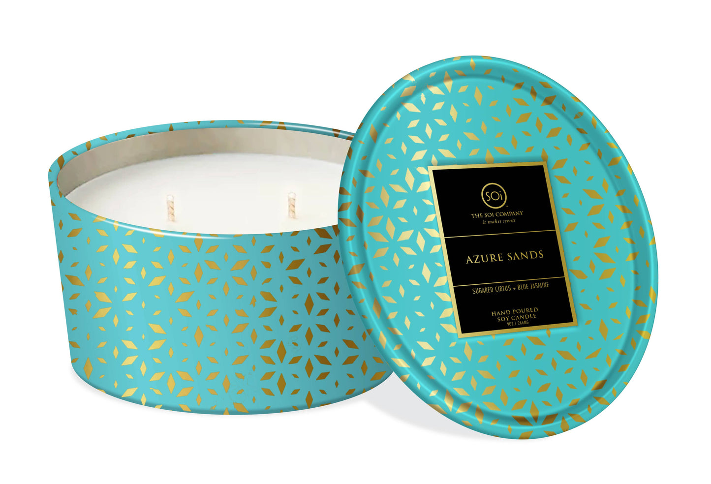 Azure Sands Shimmer 12oz Candle Tin