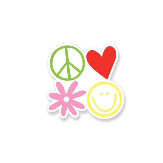Peace Love Joy Happiness Vinyl Sticker