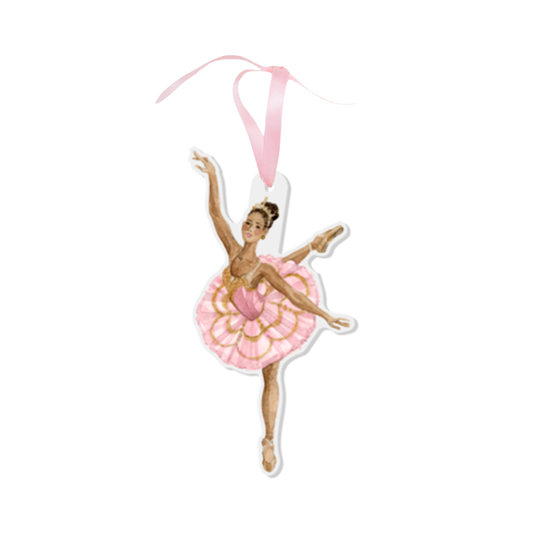 Sugar Plum Fairy Ballerina Watercolor Ornament