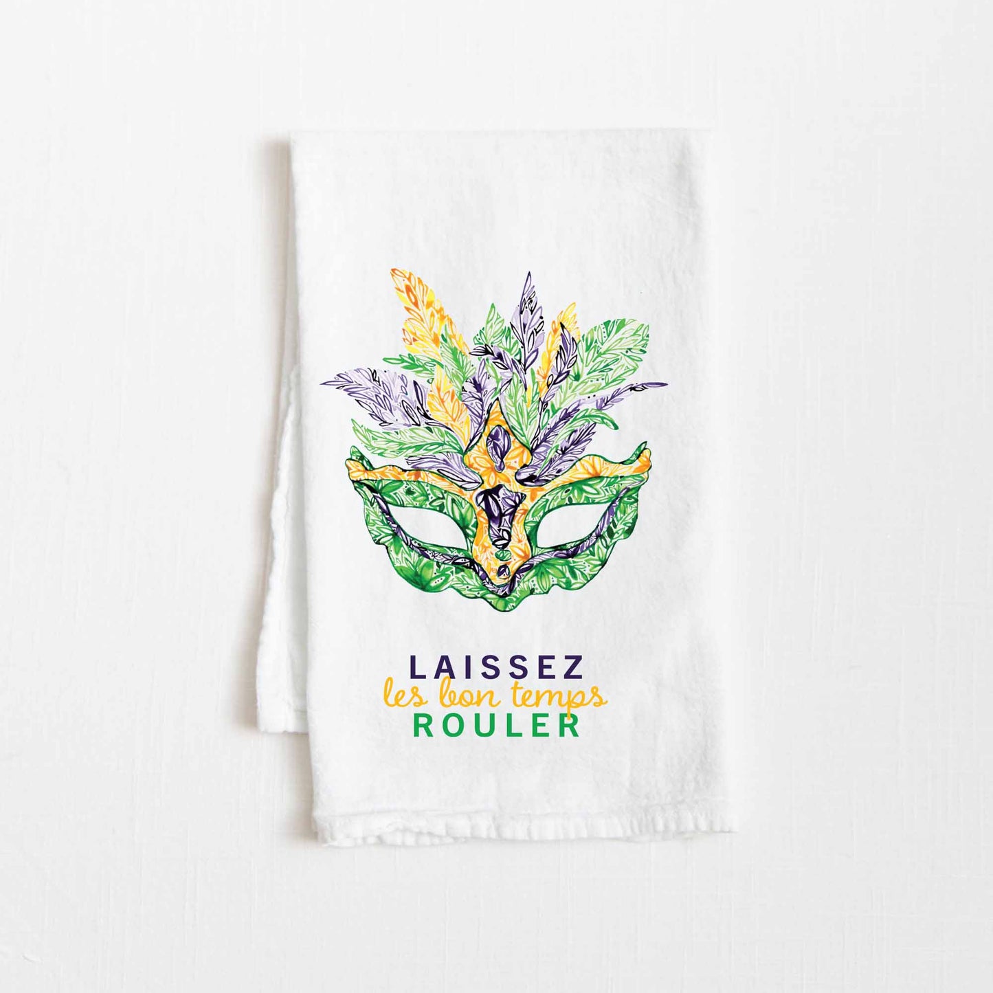 Mardi Gras Flour Sack Towel